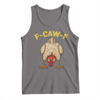 Funny F Caw F Bending Over Chicken Meme Tank Top Upside Down Head Poultry Humor - Wonder Print Shop