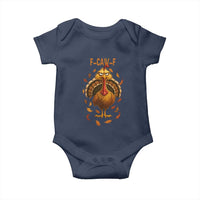 Funny F Caw F Turkey Meme Thanksgiving Graphic Baby Onesie Funny Fowl Mood Humor - Wonder Print Shop