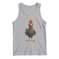 Funny F Caw F Grumpy Black Chicken Graphic Tank Top Moody Bird Meme for Sarcastic Animal Lovers - Wonder Print Shop