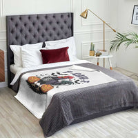 F Caw F Halloween Chicken Skeleton Throw Blanket Spooky Funny Rooster Meme - Wonder Print Shop