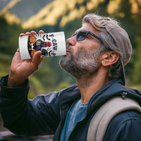 F Caw F Halloween Chicken Skeleton 4 in 1 Can Cooler Tumbler Spooky Funny Rooster Meme - Wonder Print Shop