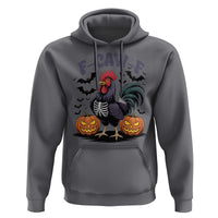 F Caw F Halloween Chicken Skeleton Hoodie Spooky Funny Rooster Meme - Wonder Print Shop
