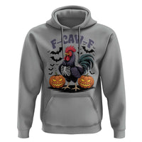 F Caw F Halloween Chicken Skeleton Hoodie Spooky Funny Rooster Meme - Wonder Print Shop
