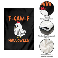 F Caw F Ghost Chicken Costume Garden Flag Funny Cute Halloween Poultry Lover - Wonder Print Shop