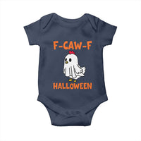 F Caw F Ghost Chicken Costume Baby Onesie Funny Cute Halloween Poultry Lover - Wonder Print Shop