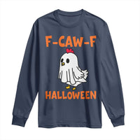 F Caw F Ghost Chicken Costume Long Sleeve Shirt Funny Cute Halloween Poultry Lover - Wonder Print Shop