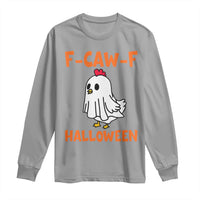 F Caw F Ghost Chicken Costume Long Sleeve Shirt Funny Cute Halloween Poultry Lover - Wonder Print Shop