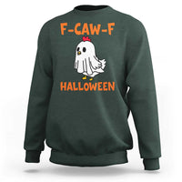 F Caw F Ghost Chicken Costume Sweatshirt Funny Cute Halloween Poultry Lover - Wonder Print Shop