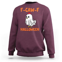 F Caw F Ghost Chicken Costume Sweatshirt Funny Cute Halloween Poultry Lover - Wonder Print Shop