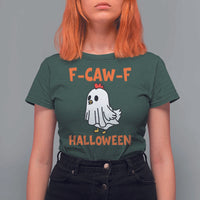 F Caw F Ghost Chicken Costume T Shirt For Women Funny Cute Halloween Poultry Lover - Wonder Print Shop