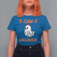 F Caw F Ghost Chicken Costume T Shirt For Women Funny Cute Halloween Poultry Lover - Wonder Print Shop
