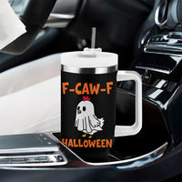 F Caw F Ghost Chicken Costume Tumbler With Handle Funny Cute Halloween Poultry Lover - Wonder Print Shop