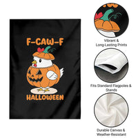 F Caw F Chicken Cute Halloween Costume Garden Flag Funny Jack O LAttern Poultry Meme Fall Vibes - Wonder Print Shop