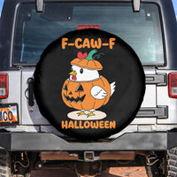 F Caw F Chicken Cute Halloween Costume Spare Tire Cover Funny Jack O LAttern Poultry Meme Fall Vibes - Wonder Print Shop