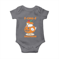 F Caw F Chicken Cute Halloween Costume Baby Onesie Funny Jack O LAttern Poultry Meme Fall Vibes - Wonder Print Shop