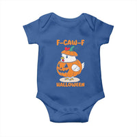 F Caw F Chicken Cute Halloween Costume Baby Onesie Funny Jack O LAttern Poultry Meme Fall Vibes - Wonder Print Shop