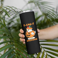 F Caw F Chicken Cute Halloween Costume Skinny Tumbler Funny Jack O LAttern Poultry Meme Fall Vibes - Wonder Print Shop