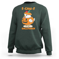 F Caw F Chicken Cute Halloween Costume Sweatshirt Funny Jack O LAttern Poultry Meme Fall Vibes - Wonder Print Shop