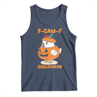 F Caw F Chicken Cute Halloween Costume Tank Top Funny Jack O LAttern Poultry Meme Fall Vibes - Wonder Print Shop