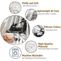 F Caw F Gothic Raven and Witch Throw Blanket Funny Halloween Spooky October Vibes - Wonder Print Shop