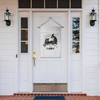 F Caw F Gothic Raven and Witch Garden Flag Funny Halloween Spooky October Vibes - Wonder Print Shop