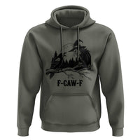 F Caw F Gothic Raven and Witch Hoodie Funny Halloween Spooky October Vibes - Wonder Print Shop
