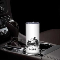 F Caw F Gothic Raven and Witch Skinny Tumbler Funny Halloween Spooky October Vibes - Wonder Print Shop