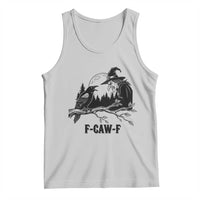 F Caw F Gothic Raven and Witch Tank Top Funny Halloween Spooky October Vibes - Wonder Print Shop