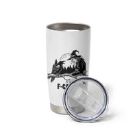 F Caw F Gothic Raven and Witch Tumbler Cup Funny Halloween Spooky October Vibes - Wonder Print Shop