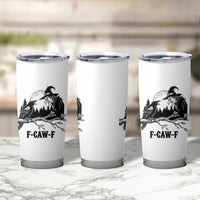 F Caw F Gothic Raven and Witch Tumbler Cup Funny Halloween Spooky October Vibes - Wonder Print Shop
