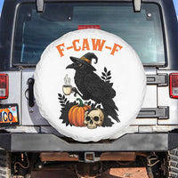 F Caw F Raven Witch Coffee Spare Tire Cover Funny Halloween Sarcastic Gothic Bird with Attitude - Wonder Print Shop