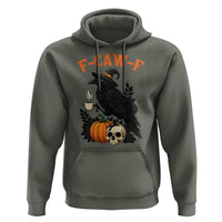 F Caw F Raven Witch Coffee Hoodie Funny Halloween Sarcastic Gothic Bird with Attitude - Wonder Print Shop