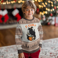 F Caw F Raven Witch Coffee Ugly Christmas Sweater Funny Halloween Sarcastic Gothic Bird with Attitude - Wonder Print Shop