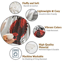 F Caw F Gothic Chicken Horror Throw Blanket Creepy Skull Rooster Halloween Dark Humor - Wonder Print Shop