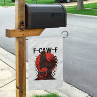 F Caw F Gothic Chicken Horror Garden Flag Creepy Skull Rooster Halloween Dark Humor - Wonder Print Shop