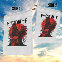 F Caw F Gothic Chicken Horror Garden Flag Creepy Skull Rooster Halloween Dark Humor - Wonder Print Shop