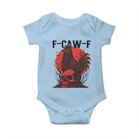 F Caw F Gothic Chicken Horror Baby Onesie Creepy Skull Rooster Halloween Dark Humor - Wonder Print Shop