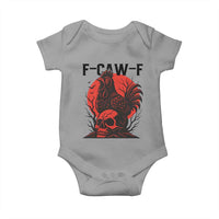 F Caw F Gothic Chicken Horror Baby Onesie Creepy Skull Rooster Halloween Dark Humor - Wonder Print Shop