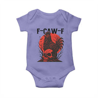 F Caw F Gothic Chicken Horror Baby Onesie Creepy Skull Rooster Halloween Dark Humor - Wonder Print Shop