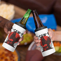 F Caw F Gothic Chicken Horror 4 in 1 Can Cooler Tumbler Creepy Skull Rooster Halloween Dark Humor - Wonder Print Shop