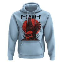 F Caw F Gothic Chicken Horror Hoodie Creepy Skull Rooster Halloween Dark Humor - Wonder Print Shop