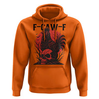 F Caw F Gothic Chicken Horror Hoodie Creepy Skull Rooster Halloween Dark Humor - Wonder Print Shop