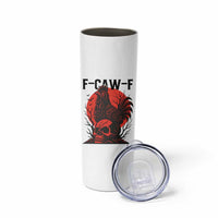 F Caw F Gothic Chicken Horror Skinny Tumbler Creepy Skull Rooster Halloween Dark Humor - Wonder Print Shop