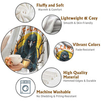 F Caw F Raven Coffee Throw Blanket Funny Halloween Sarcastic Gothic Bird with Attitude - Wonder Print Shop