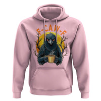 F Caw F Raven Coffee Hoodie Funny Halloween Sarcastic Gothic Bird with Attitude - Wonder Print Shop