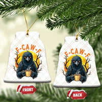 F Caw F Raven Coffee Ceramic Ornament Funny Halloween Sarcastic Gothic Bird with Attitude - Wonder Print Shop