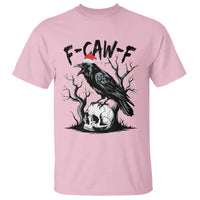 F Caw F Gothic Christmas Raven T Shirt With Skull Funny Dark Holiday Humor Spooky Season - Wonder Print Shop