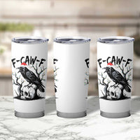F Caw F Gothic Christmas Raven Tumbler Cup With Skull Funny Dark Holiday Humor Spooky Season - Wonder Print Shop