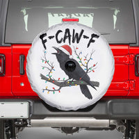 F Caw F Raven Christmas Spare Tire Cover Funny Dark Holiday Humor Spooky Season - Wonder Print Shop