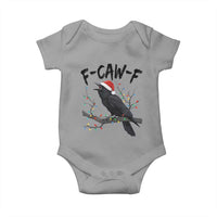 F Caw F Raven Christmas Baby Onesie Funny Dark Holiday Humor Spooky Season - Wonder Print Shop